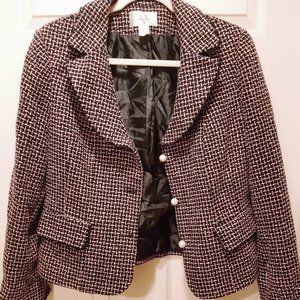 Versailles Black & Pink Houndstooth Jacket